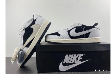 SCOTT AIR TRAVIS BLACK 1 OG LOW X WHITE JORDAN 1013